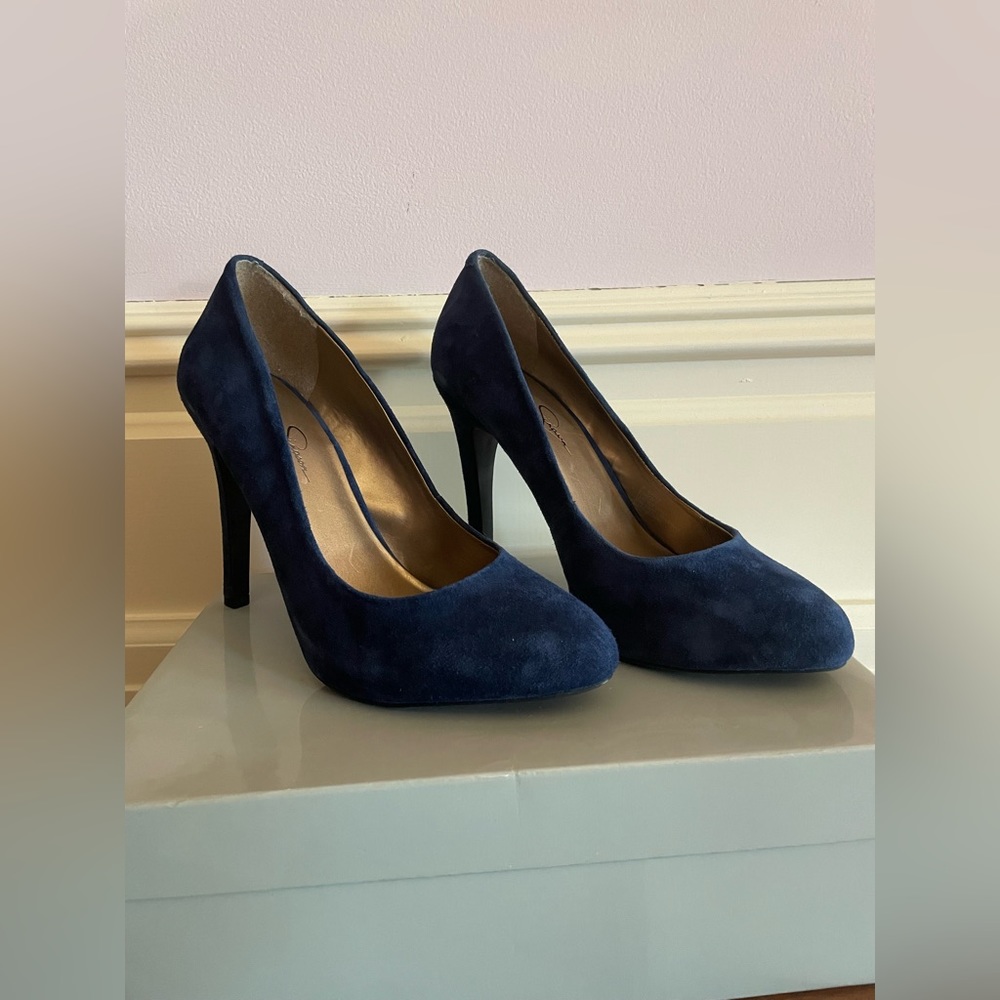 Jessica Simpson Blue Suede Pumps